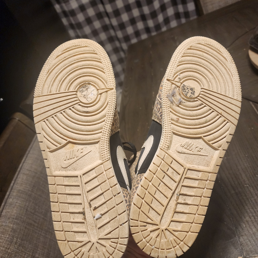 Jordan Kids Black and Tan Leopard Sneakers - Picture 7 of 7